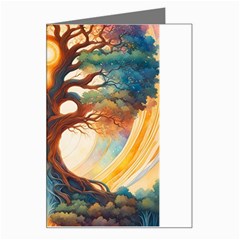 Tree Cosmic Spiritual Meditation Greeting Card by Apen