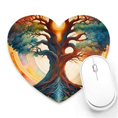 Tree Cosmic Spiritual Meditation Heart Mousepad by Apen