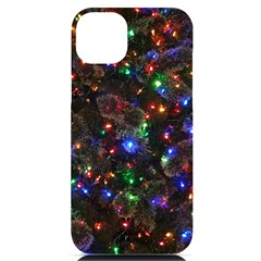 Christmas Lights Iphone 14 Plus Black Uv Print Case by Apen