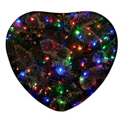 Christmas Lights Heart Glass Fridge Magnet (4 Pack) by Apen