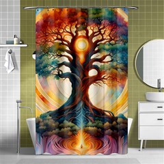 Tree Cosmic Spiritual Meditation Shower Curtain 48  X 72  (small)  by Apen