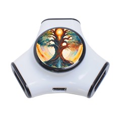 Tree Cosmic Spiritual Meditation 3-port Usb Hub by Apen