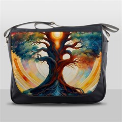 Tree Cosmic Spiritual Meditation Messenger Bag by Apen