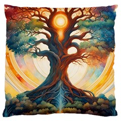 Tree Cosmic Spiritual Meditation Large Cushion Case (one Side) by Apen