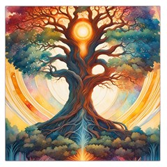 Tree Cosmic Spiritual Meditation Square Satin Scarf (36  X 36 )