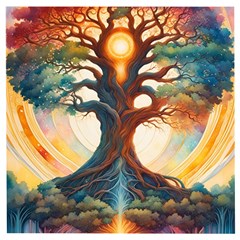 Tree Cosmic Spiritual Meditation Wooden Puzzle Square by Apen