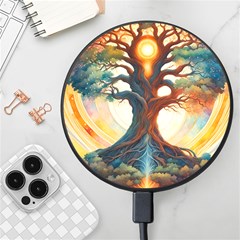 Tree Cosmic Spiritual Meditation Wireless Fast Charger(black) by Apen