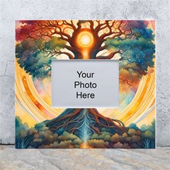 Tree Cosmic Spiritual Meditation White Wall Photo Frame 5  X 7  by Apen