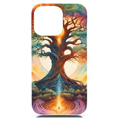 Tree Cosmic Spiritual Meditation Iphone 14 Pro Max Black Uv Print Case by Apen