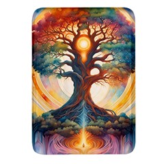 Tree Cosmic Spiritual Meditation Rectangular Glass Fridge Magnet (4 Pack) by Apen