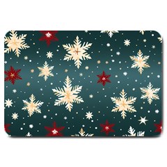 Snowflakes Winter Snow Large Doormat by Apen