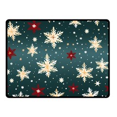 Snowflakes Winter Snow Two Sides Fleece Blanket (small) by Apen