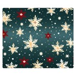 Snowflakes Winter Snow Two Sides Premium Plush Fleece Blanket (Small) 50 x40  Blanket Front