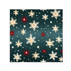 Snowflakes Winter Snow Square Satin Scarf (30  X 30 )