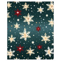 Snowflakes Winter Snow Drawstring Bag (small) by Apen