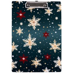 Snowflakes Winter Snow A4 Acrylic Clipboard by Apen