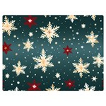 Snowflakes Winter Snow Two Sides Premium Plush Fleece Blanket (Extra Small) 40 x30  Blanket Front