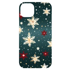 Snowflakes Winter Snow Iphone 14 Plus Black Uv Print Case by Apen