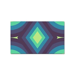 Pattern Blue Green Retro Design Sticker Rectangular (100 Pack) by Ravend