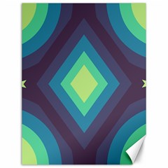 Pattern Blue Green Retro Design Canvas 12  X 16  by Ravend