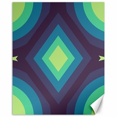 Pattern Blue Green Retro Design Canvas 16  X 20  by Ravend