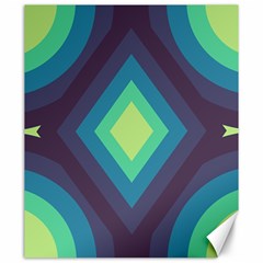 Pattern Blue Green Retro Design Canvas 20  X 24  by Ravend