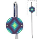 Pattern Blue Green Retro Design Book Mark Front