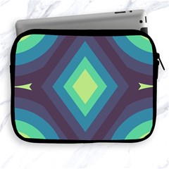 Pattern Blue Green Retro Design Apple Ipad 2/3/4 Zipper Cases by Ravend