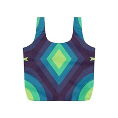 Pattern Blue Green Retro Design Full Print Recycle Bag (s) by Ravend