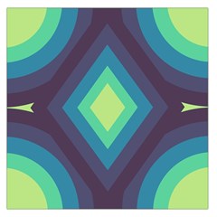 Pattern Blue Green Retro Design Square Satin Scarf (36  X 36 )