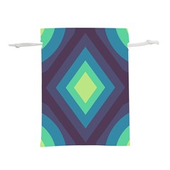 Pattern Blue Green Retro Design Lightweight Drawstring Pouch (m) by Ravend