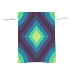 Pattern Blue Green Retro Design Lightweight Drawstring Pouch (l) by Ravend