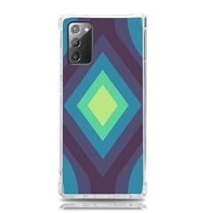 Pattern Blue Green Retro Design Samsung Galaxy Note 20 Tpu Uv Case by Ravend