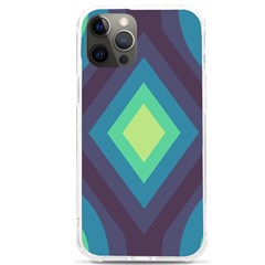 Pattern Blue Green Retro Design Iphone 12 Pro Max Tpu Uv Print Case by Ravend