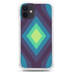 Pattern Blue Green Retro Design Iphone 12 Mini Tpu Uv Print Case	 by Ravend