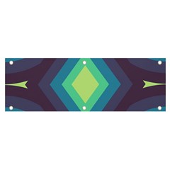 Pattern Blue Green Retro Design Banner And Sign 6  X 2  by Ravend