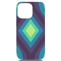 Pattern Blue Green Retro Design Iphone 14 Pro Max Black Uv Print Case by Ravend