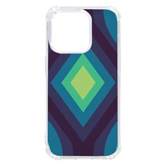 Pattern Blue Green Retro Design Iphone 14 Pro Tpu Uv Print Case by Ravend