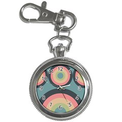 Circles Design Pattern Tile Key Chain Watches by Ravend