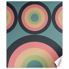 Circles Design Pattern Tile Canvas 8  X 10  by Ravend