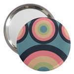 Circles Design Pattern Tile 3  Handbag Mirrors Front