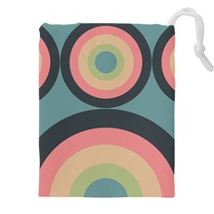 Circles Design Pattern Tile Drawstring Pouch (4xl) by Ravend