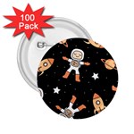 Astronaut Space Rockets Spaceman 2.25  Buttons (100 pack)  Front