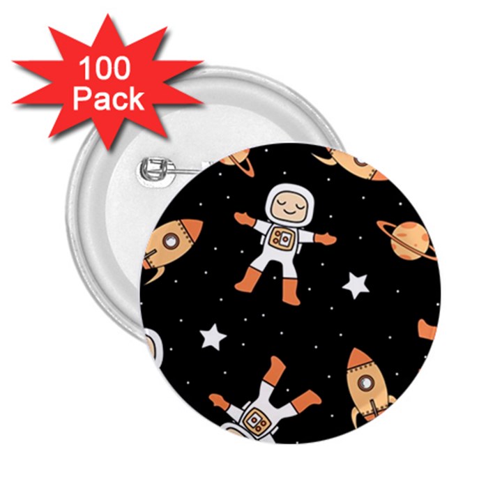 Astronaut Space Rockets Spaceman 2.25  Buttons (100 pack) 