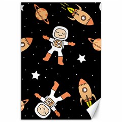 Astronaut Space Rockets Spaceman Canvas 12  X 18  by Ravend