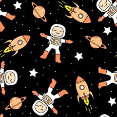 Astronaut Space Rockets Spaceman Play Mat (rectangle) by Ravend