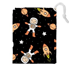 Astronaut Space Rockets Spaceman Drawstring Pouch (5xl) by Ravend