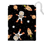 Astronaut Space Rockets Spaceman Drawstring Pouch (5XL) Front