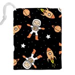 Astronaut Space Rockets Spaceman Drawstring Pouch (5XL) Back