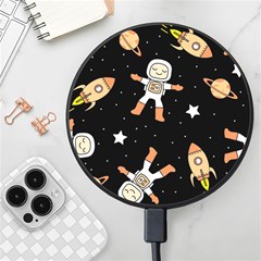 Astronaut Space Rockets Spaceman Wireless Fast Charger(black) by Ravend